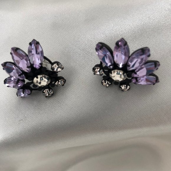 Banana Republic Amethyst colour pierced earrings - Picture 9 of 9